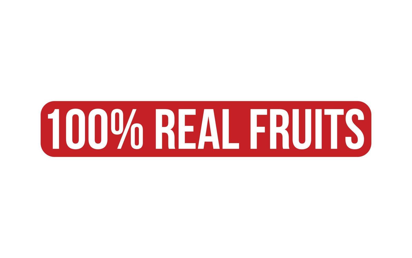 100 procent echt fruit rubber postzegel zegel vector