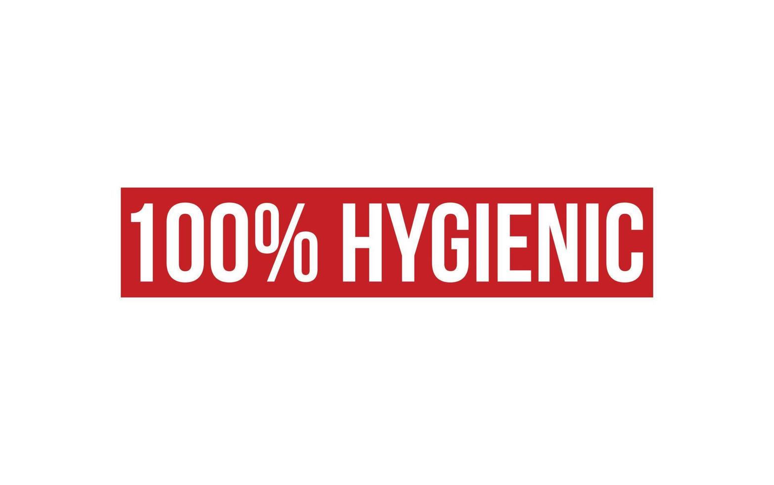 100 procent hygiënisch rubber postzegel zegel vector