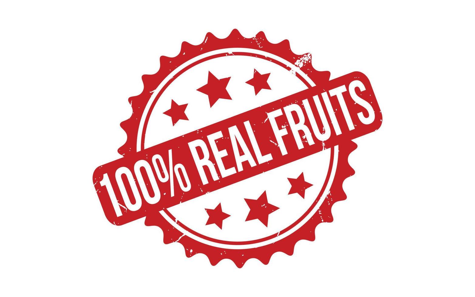 100 procent echt fruit rubber postzegel zegel vector