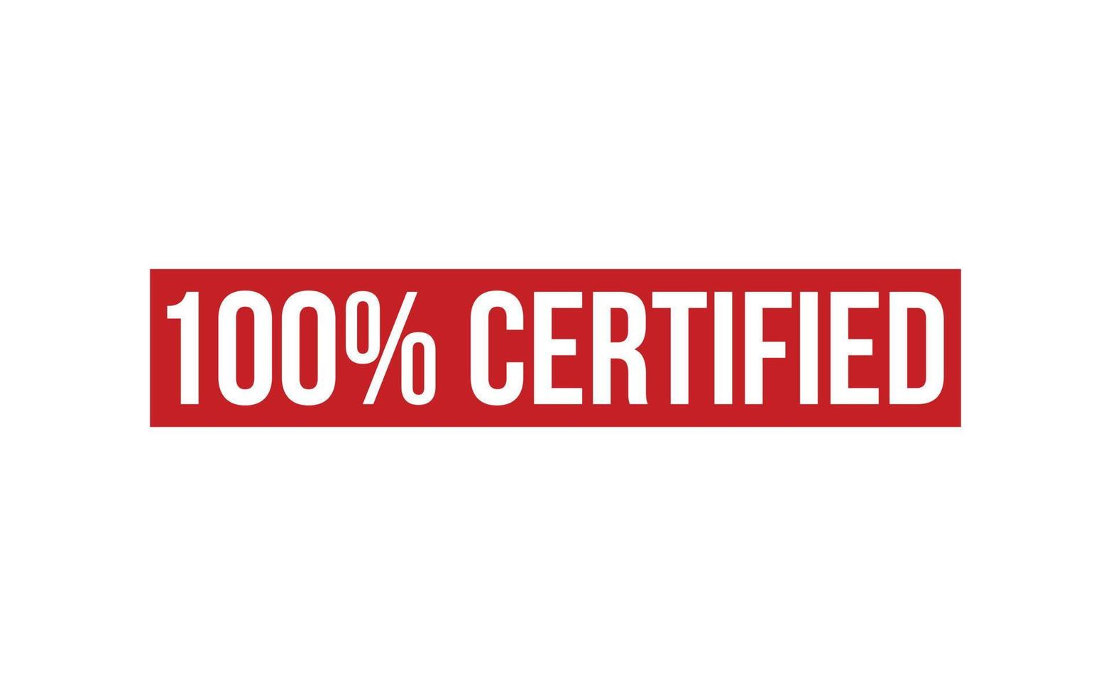 100 procent gecertificeerd rubber postzegel zegel vector