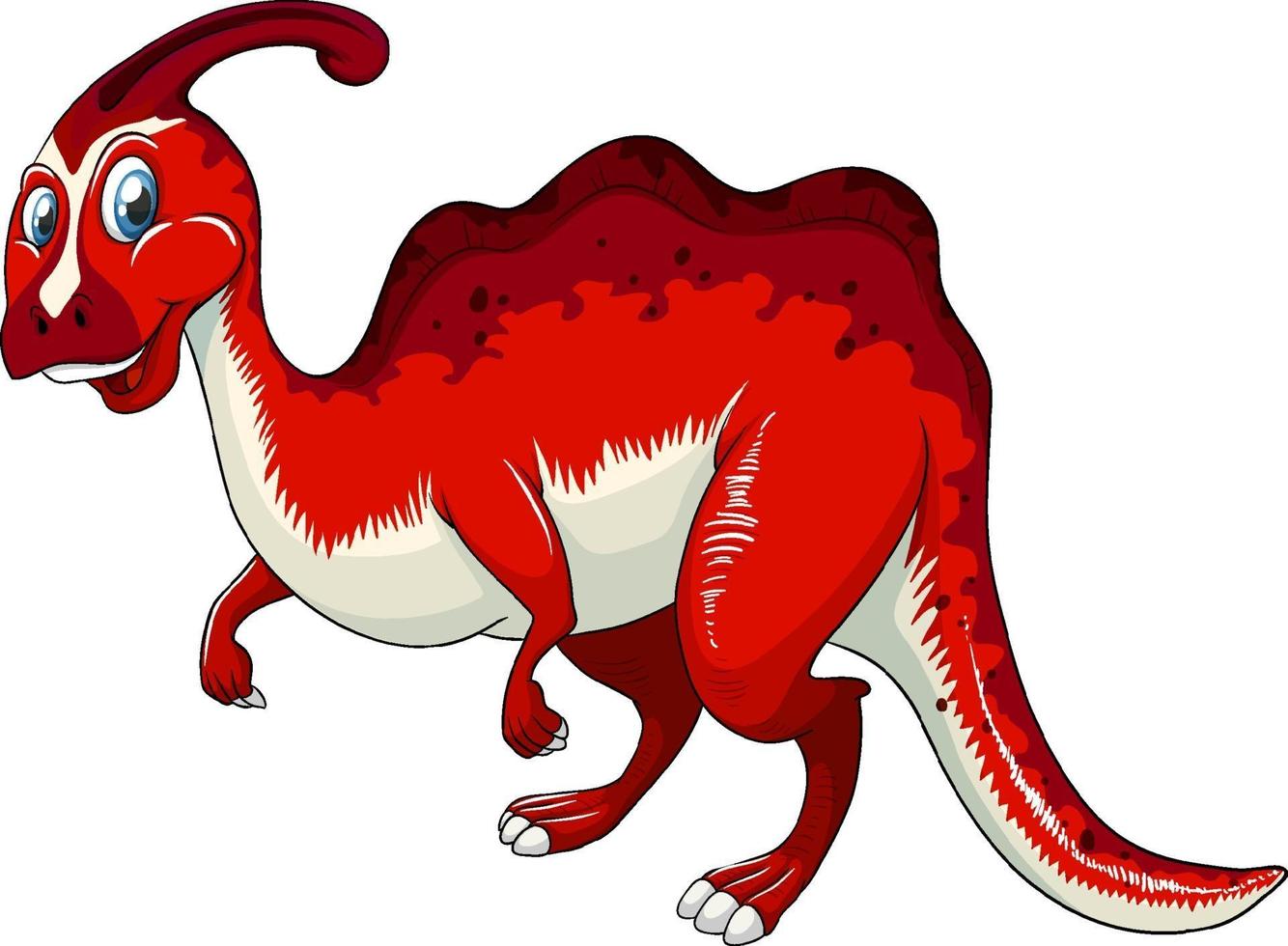 een parasaurus dinosaurus stripfiguur vector