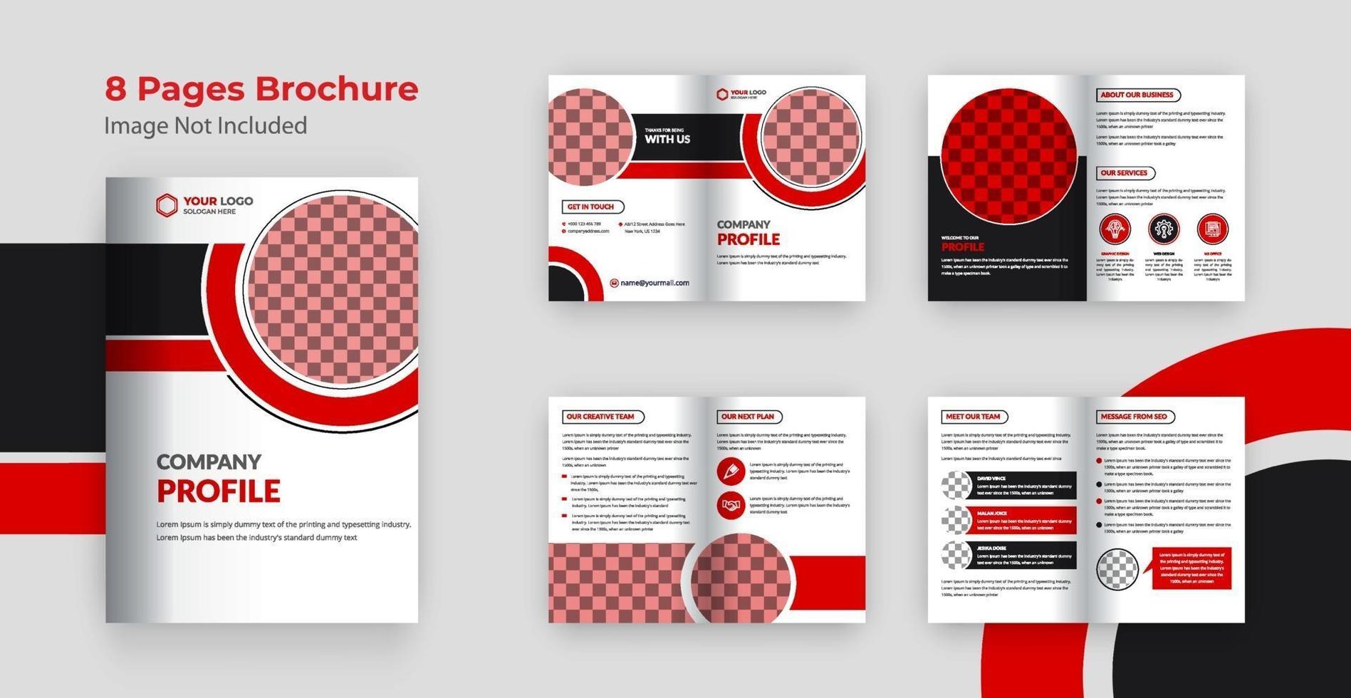 zakelijke bi-fold brochure sjabloonontwerp vector