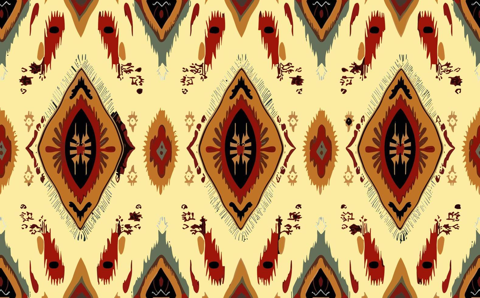 etnisch abstract ikat patroon. naadloos patroon in stam, volk borduurwerk, Mexicaans stijl. aztec meetkundig kunst ornament print ontwerp voor tapijt, behang, kleding, inpakken, kleding stof, omslag, textiel vector