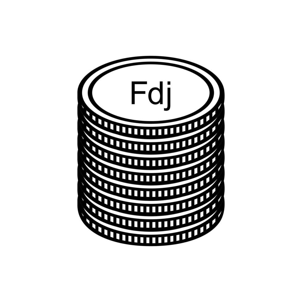Djibouti valuta symbool, djiboutiaanse franc icoon, djfi teken. vector illustratie