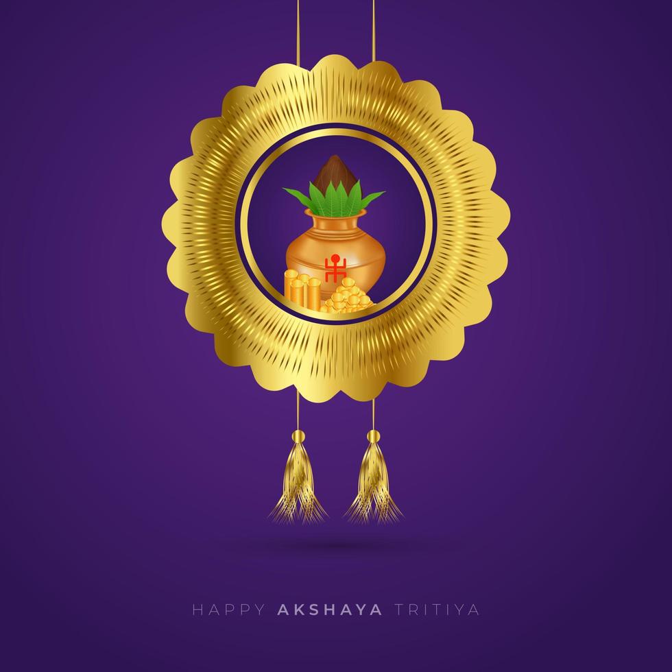 gelukkig akshaya tritiya sociaal media post vector