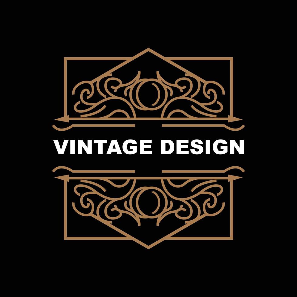 retro wijnoogst ontwerp, luxueus minimalistische vector ornament logo, met mandala en batik stijl, Product merk illustratie, uitnodiging, banier, mode