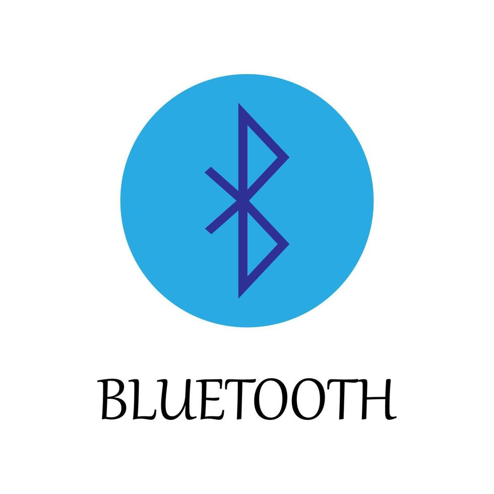 gekleurde Bluetooth teken vector icoon illustratie