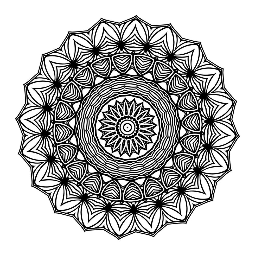 bloemenmandala. vintage decoratieve elementen. oosters patroon, vectorillustratie. islam, arabisch, indisch, marokkaans, spanje, turks, pakistan, chinees, mystieke, Ottomaanse motieven. kleurboek pagina vector