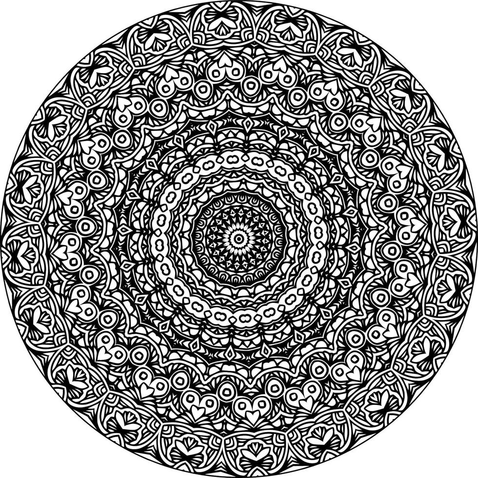 decoratief mandala met klassiek bloemen elementen Aan wit achtergrond. naadloos abstract patroon. geschikt voor kleur boek, omhulsel papier, verpakking. vector