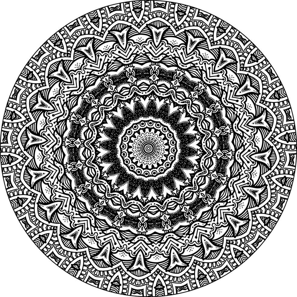 decoratief mandala met klassiek bloemen elementen Aan wit achtergrond. naadloos abstract patroon. geschikt voor kleur boek, omhulsel papier, verpakking. vector