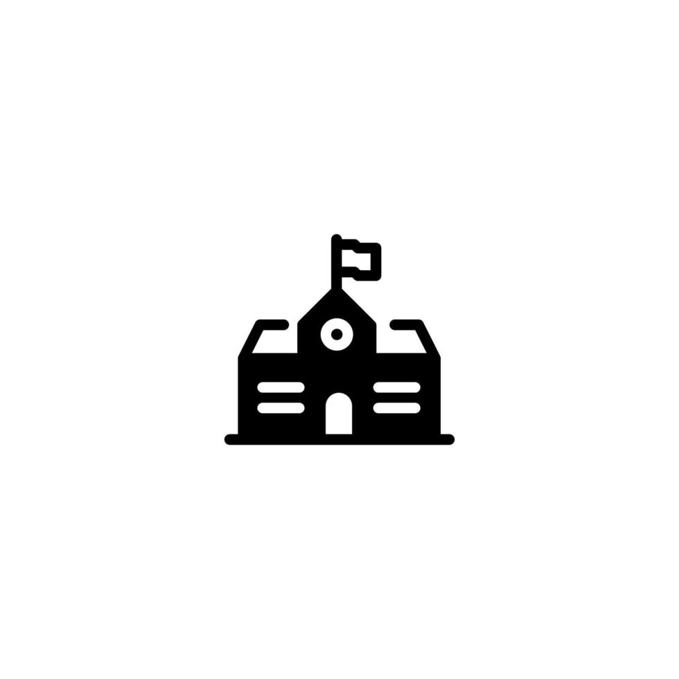 schoolgebouw pictogram vector