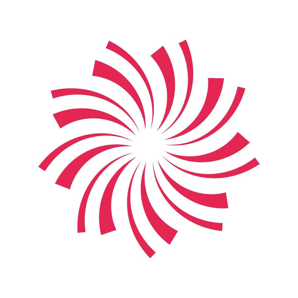 rood gedraaid beweging spiraal draaikolk lijnen cirkel logo vector. confetti partij element. vector
