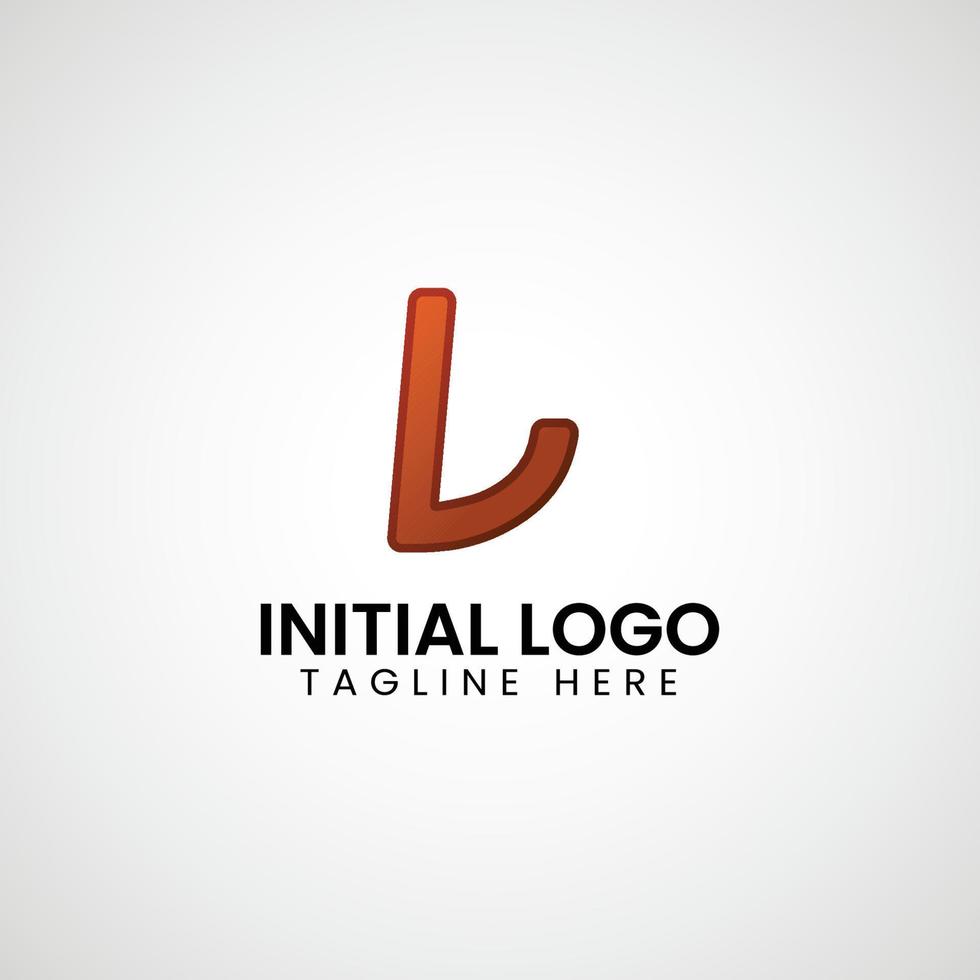 logo van l eerste helling kleurrijk icoon ontwerp vector