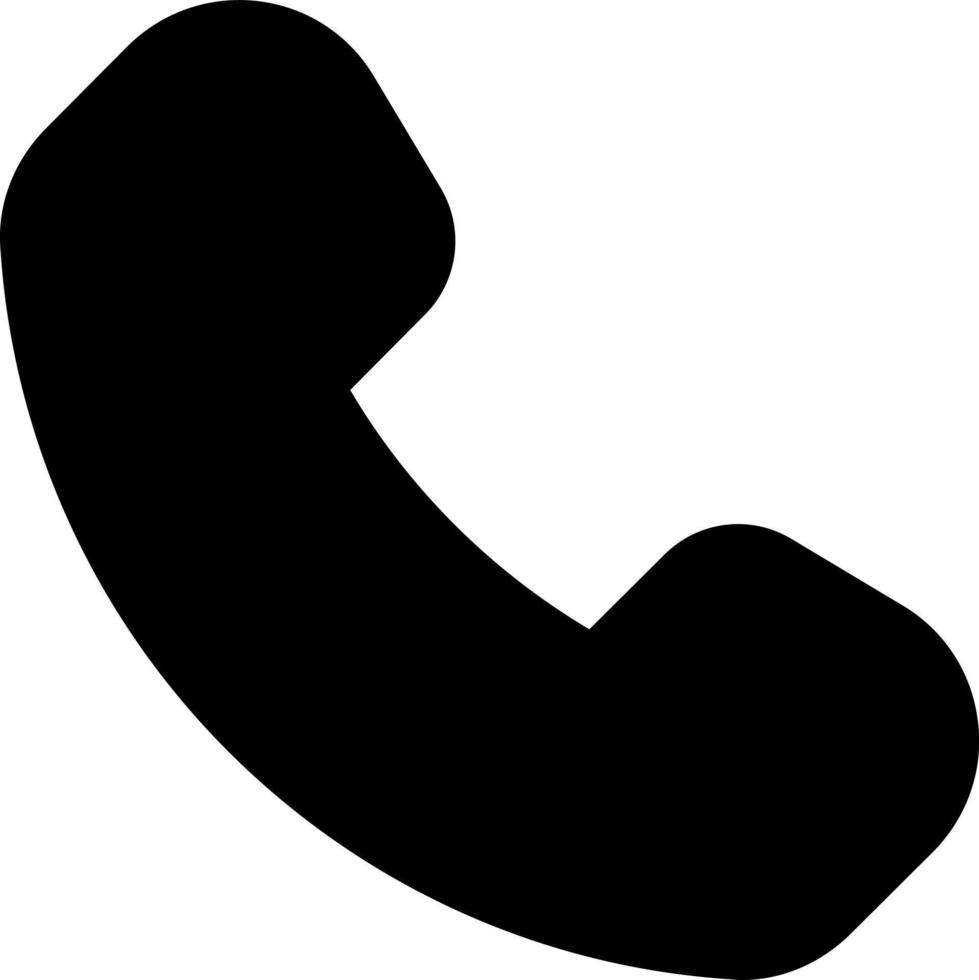 telefoon zwart glyph ui icoon. contact beheer. telefoon telefoongesprek. mobiele telefoon onderhoud. gebruiker koppel ontwerp. silhouet symbool Aan wit ruimte. solide pictogram voor web, mobiel. geïsoleerd vector illustratie