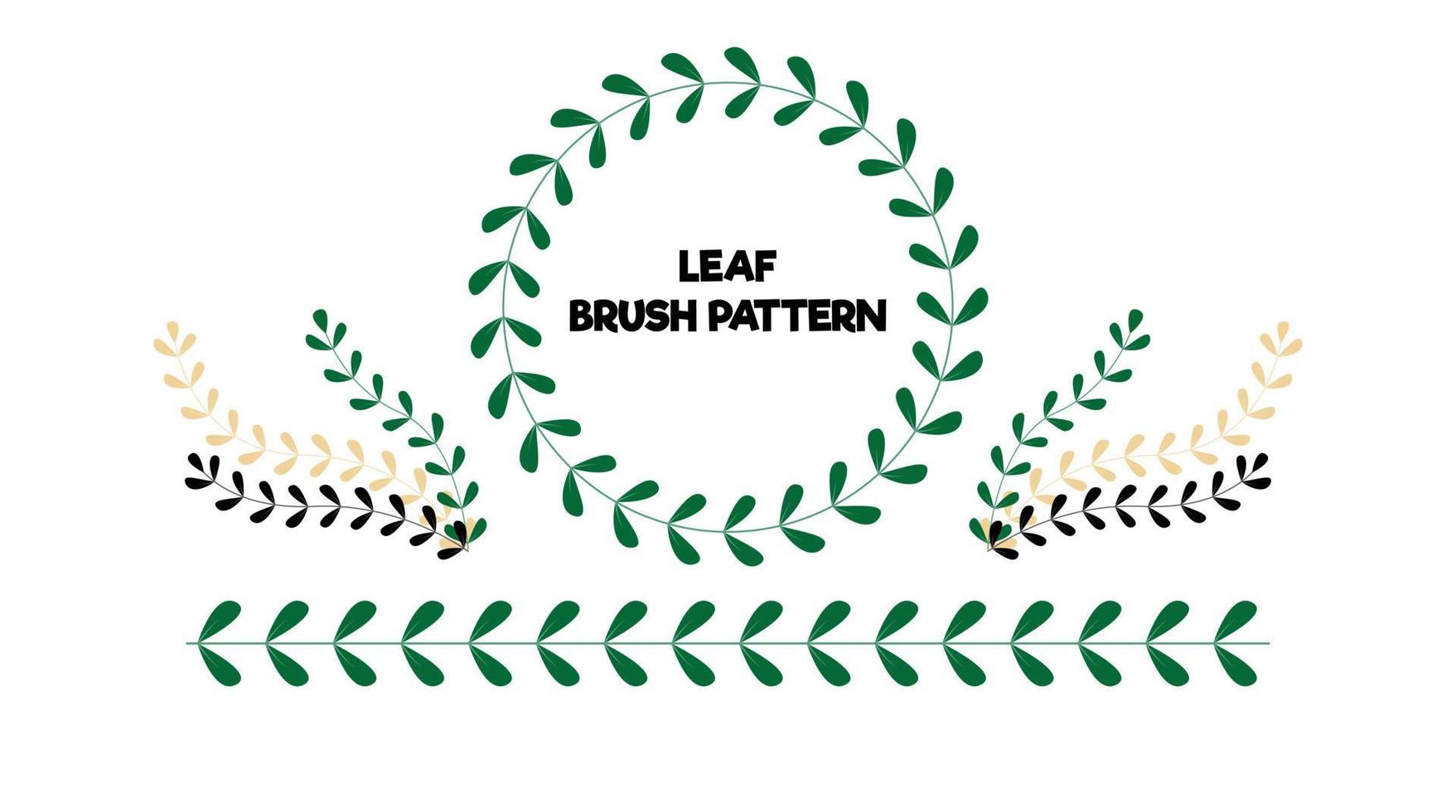 groen bladeren borstel patroon vector