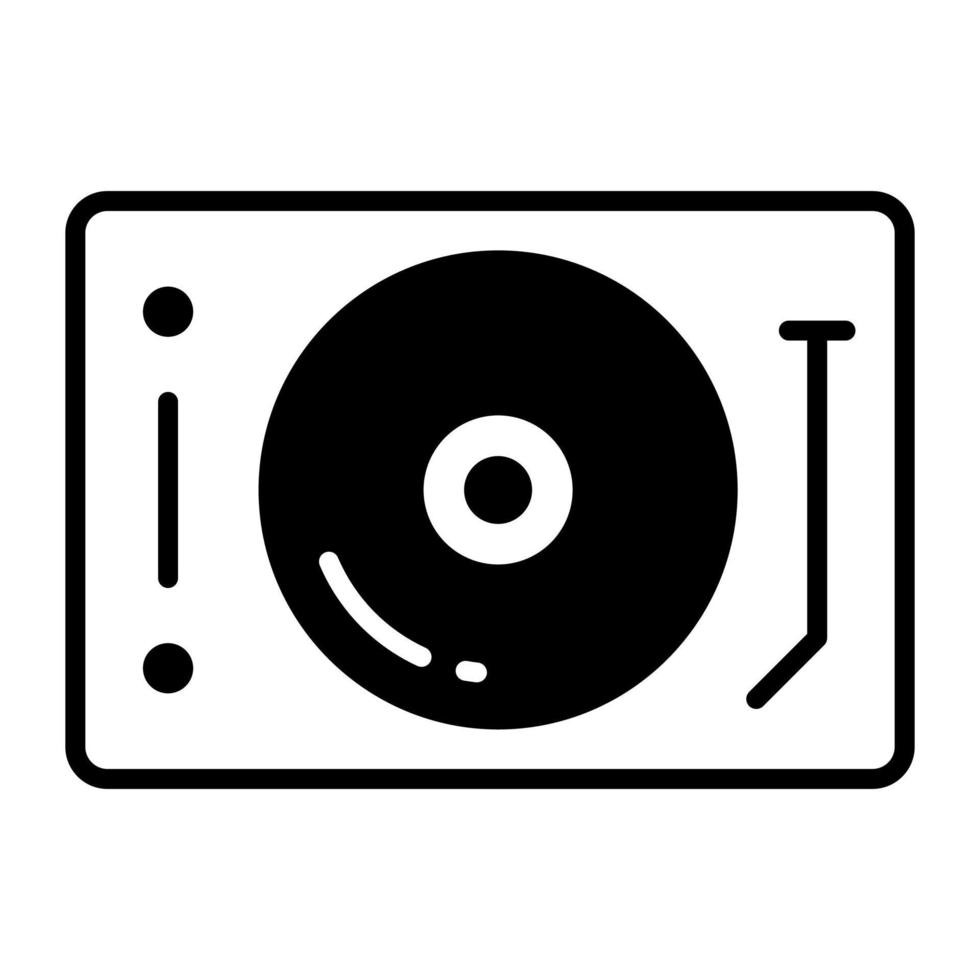 een verbazingwekkend icoon van vinyl speler in modern stijl vector