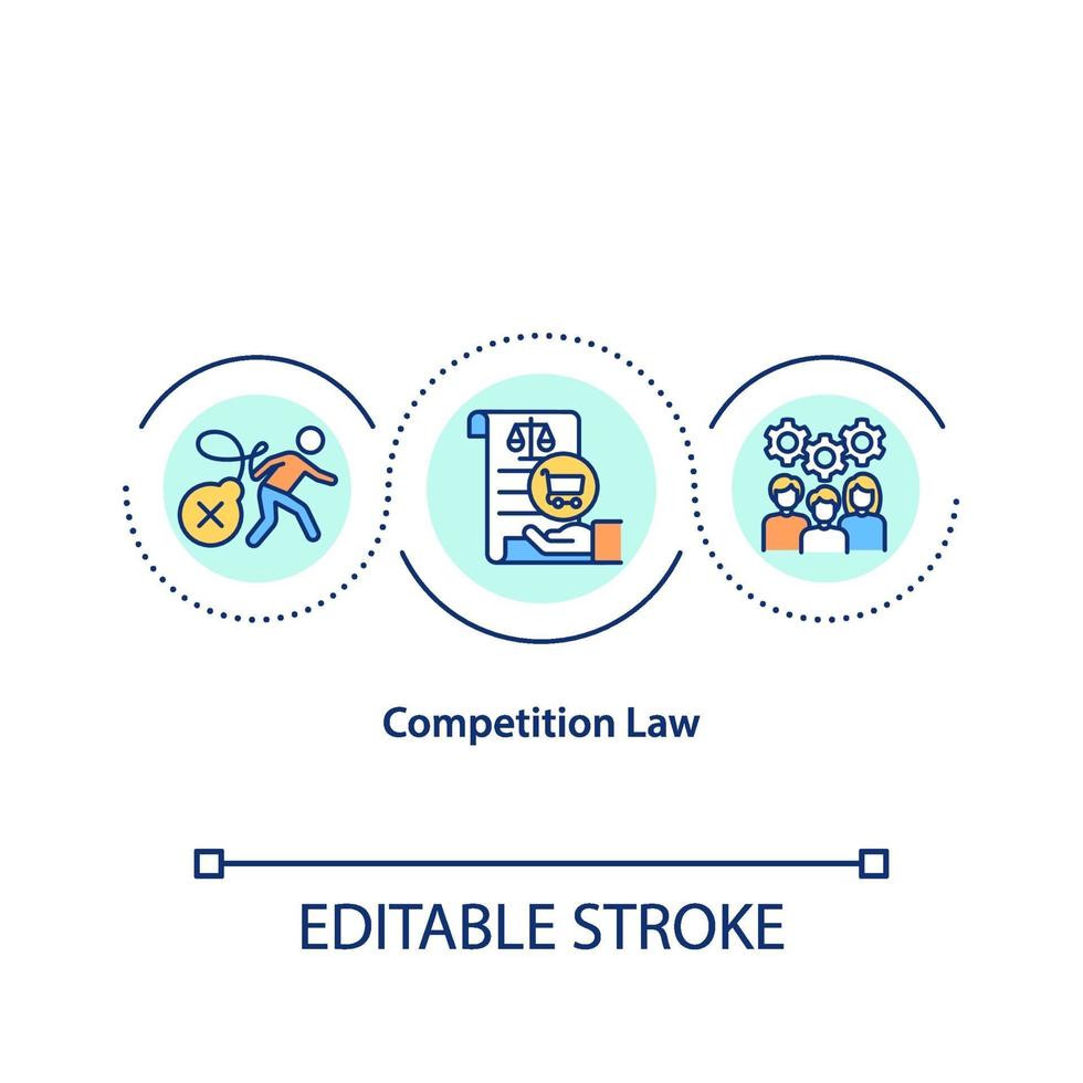 mededingingsrecht concept pictogram vector