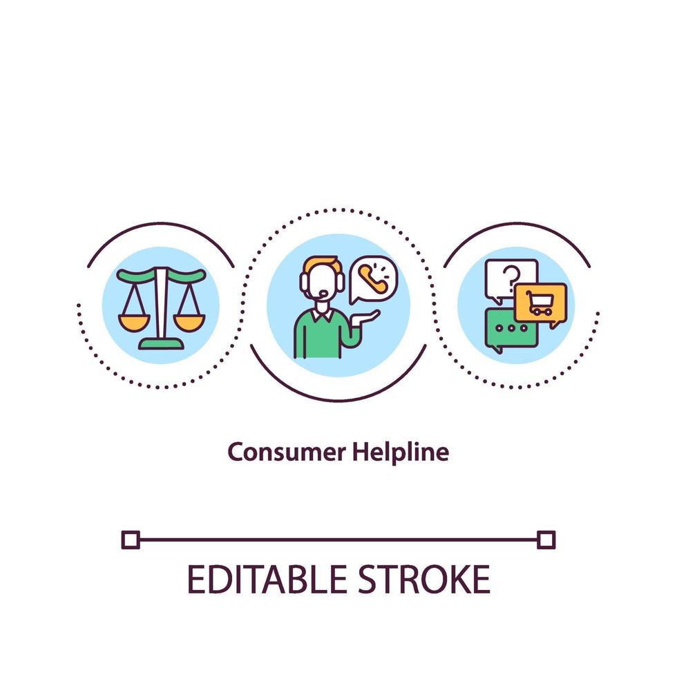consumenten hulplijn concept pictogram vector