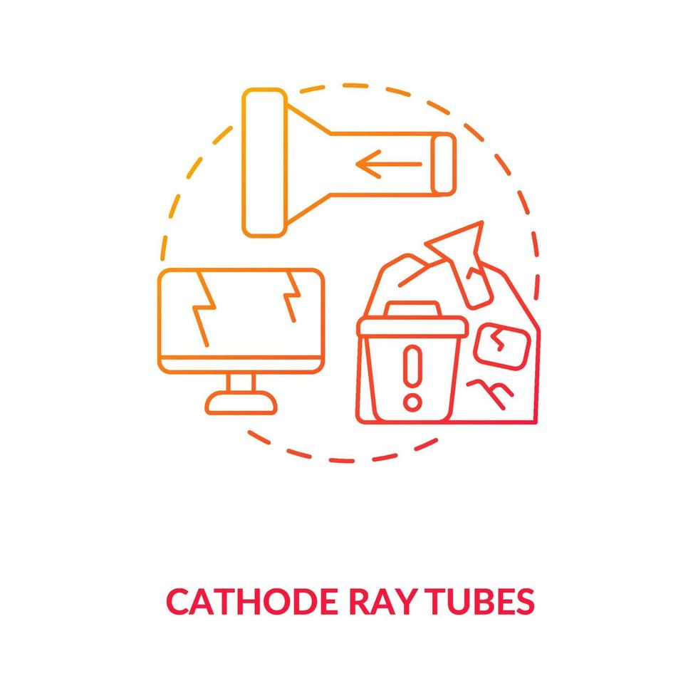 kathodestraalbuizen concept pictogram vector