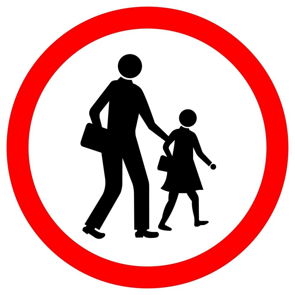 school verkeersbord vector