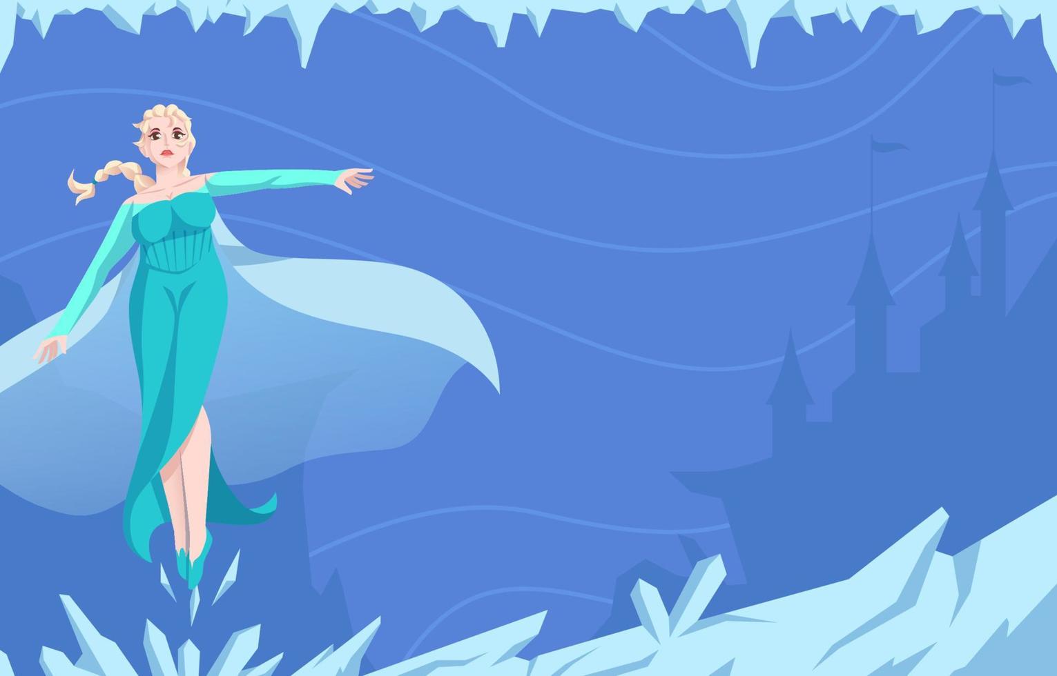 ijs prinses achtergrond vector
