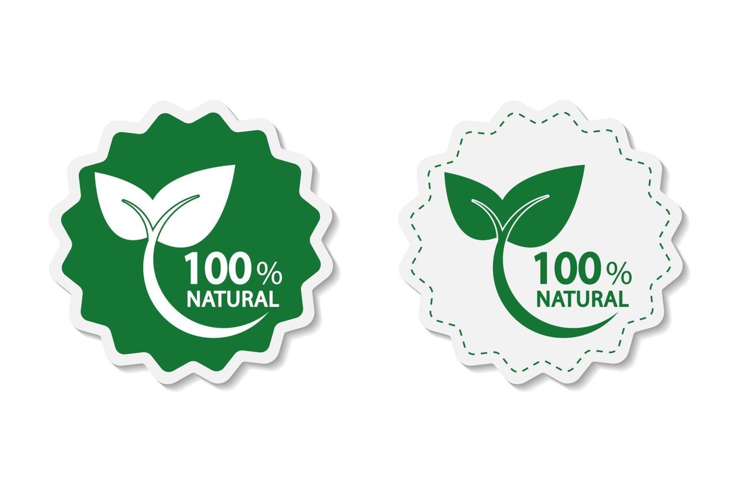 eco groen energieconcept, 100 procent natuurlijk label. vector illustratie.