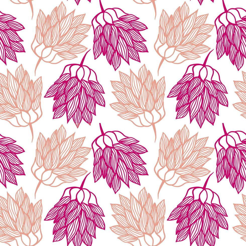 bicolor vector bloemen patroon. ontwerp voor behang, omhulsel papier, achtergrond, kleding stof. vector naadloos achtergrond met decoratief bloemen.