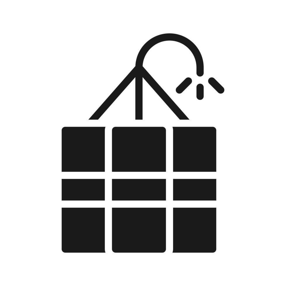 steenkool stralen zwart glyph icoon. breken rots voor uitgraving. gecontroleerd gebruik van explosieven. steenkool mijnbouw industrie. silhouet symbool Aan wit ruimte. solide pictogram. vector geïsoleerd illustratie