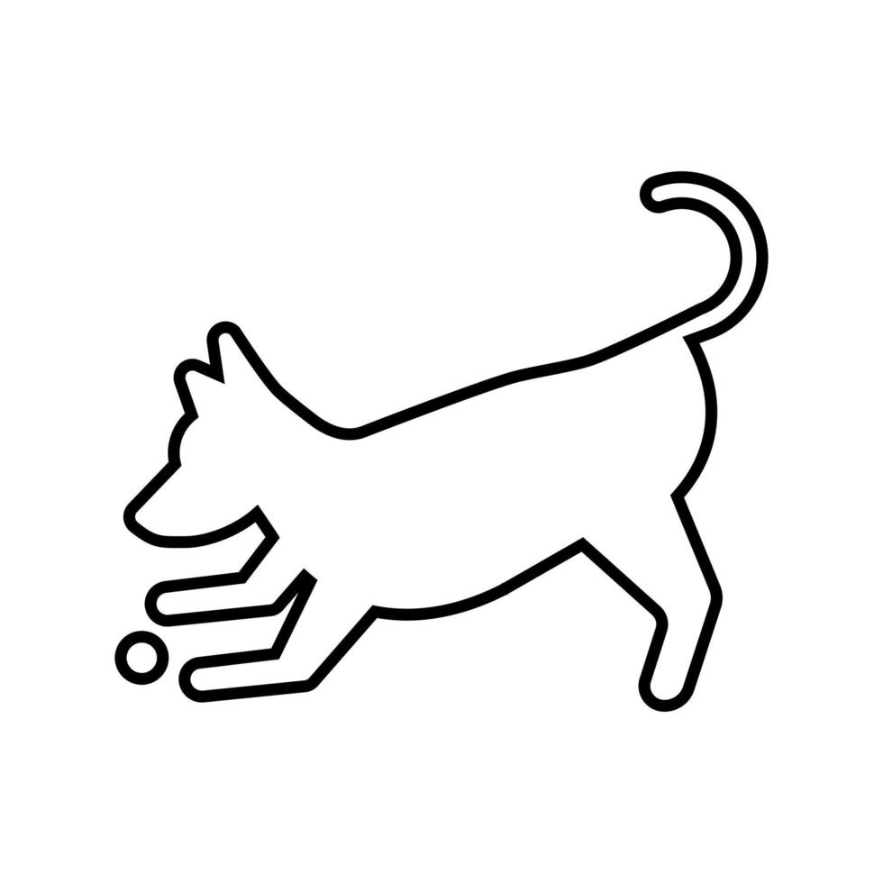 liefde hond icoon vector. huisdier illustratie teken. hond symbool of logo. vector