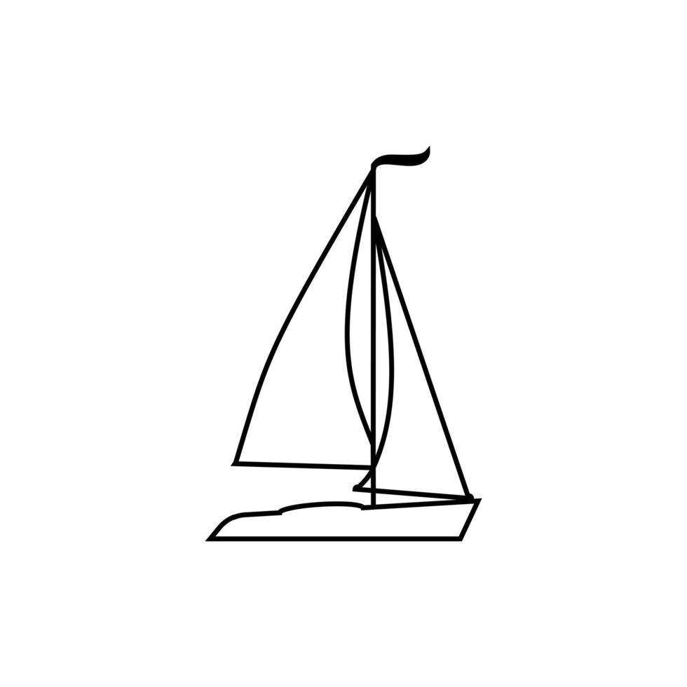 zeilboot icoon vector. jacht illustratie teken. het zeilen schip symbool. zeilvis logo. vector