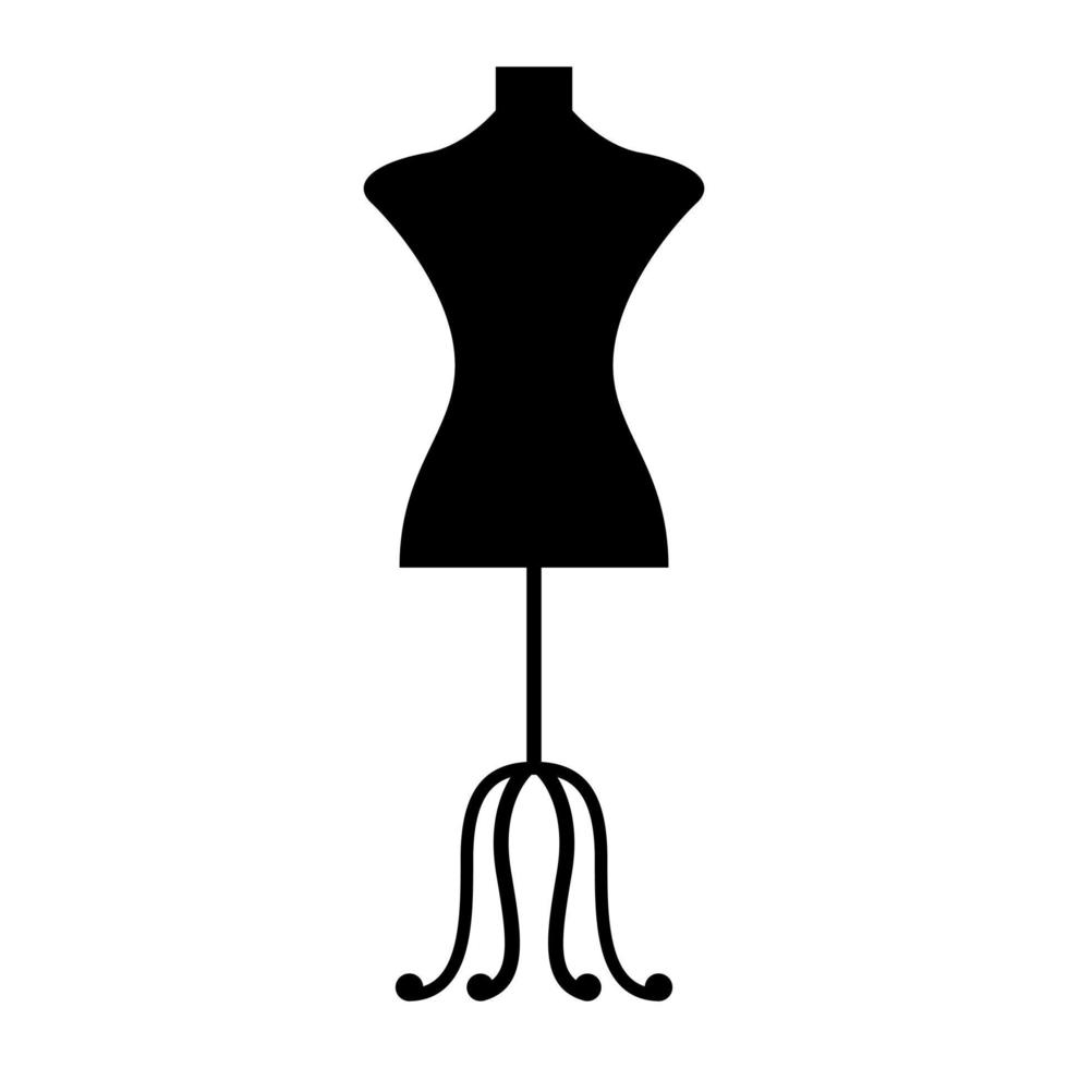 dummy vector icoon. mannequin illustratie teken. kleding op te slaan symbool.