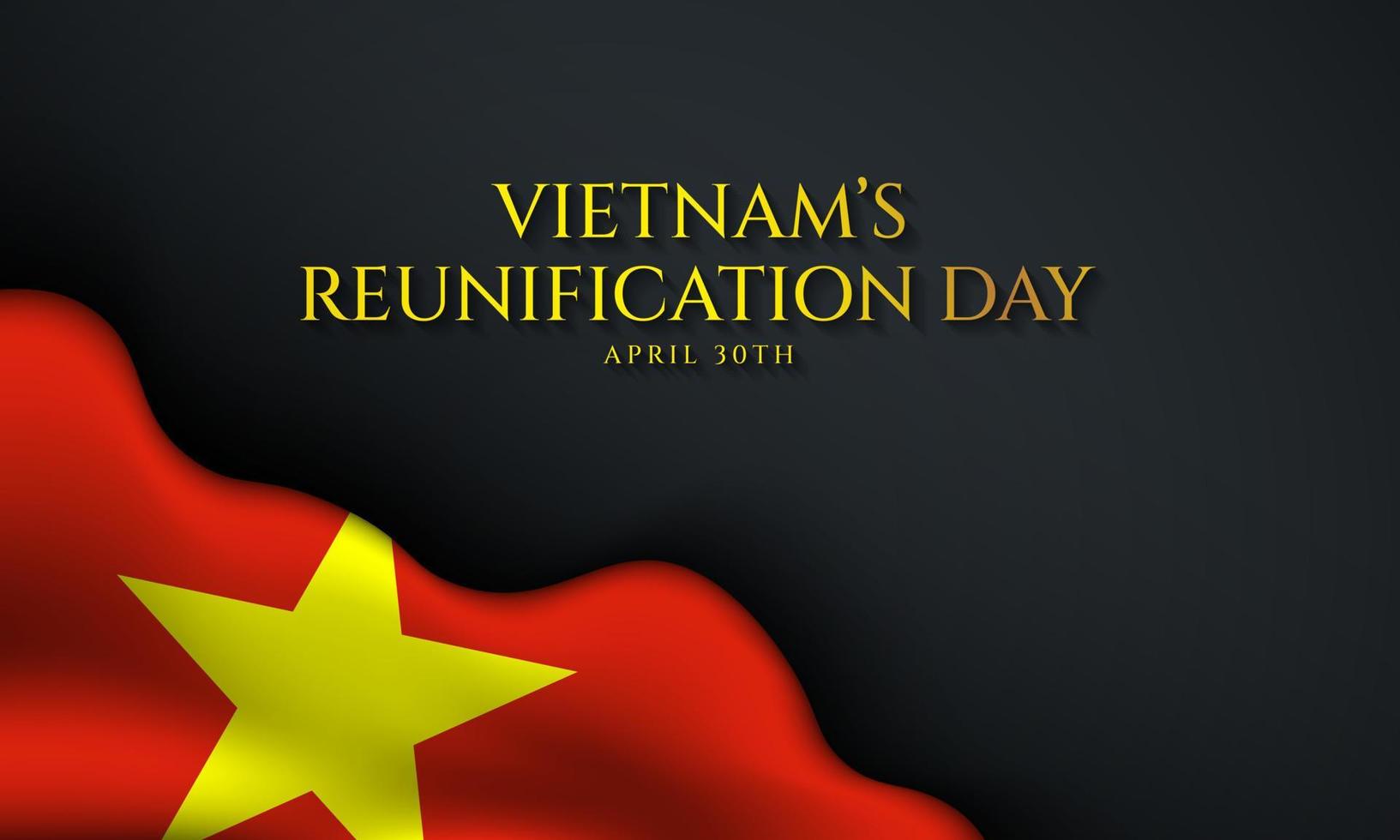 Vietnam's herenigingsdag achtergrondontwerp. vector