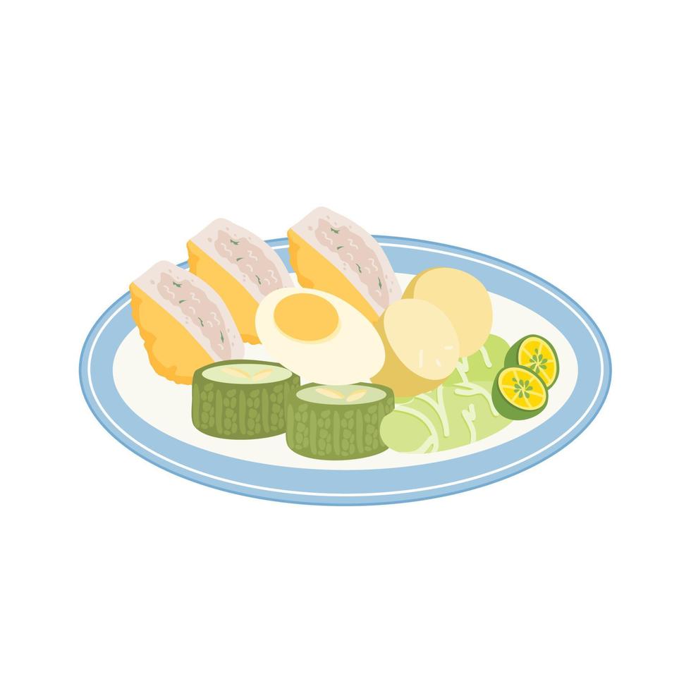 siomay baso tahu illustratie vector