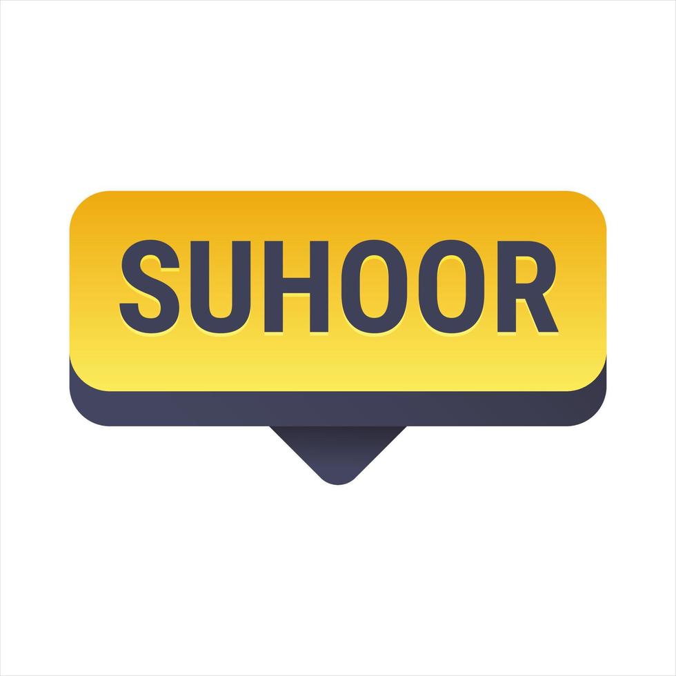 suhoor essentials tips en trucs voor een gezond Ramadan. geel vector uitroepen banier