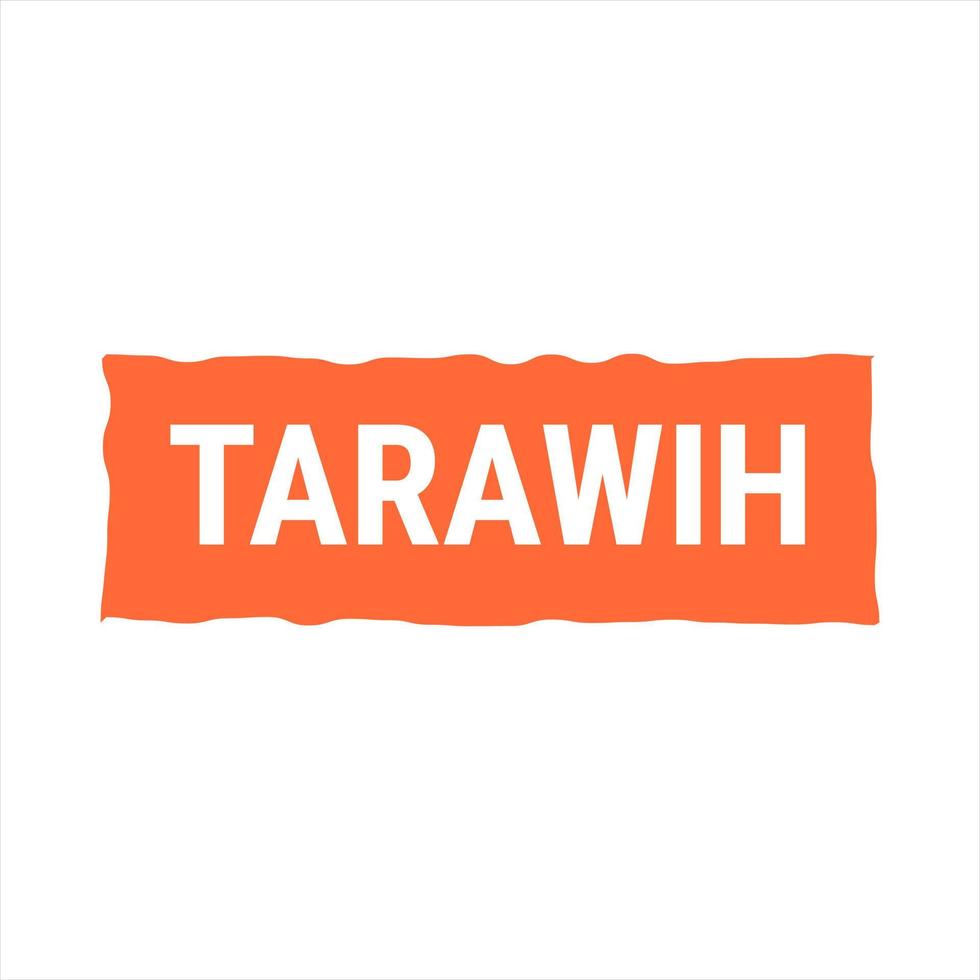 tarawih gids oranje vector uitroepen banier met tips voor een vervulling Ramadan ervaring