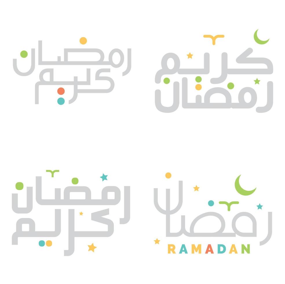 vector illustratie van Ramadan kareem met Islamitisch Arabisch schoonschrift ontwerp.