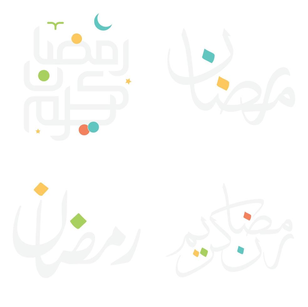 Ramadan kareem Arabisch schoonschrift vector illustratie voor Islamitisch maand van vasten.