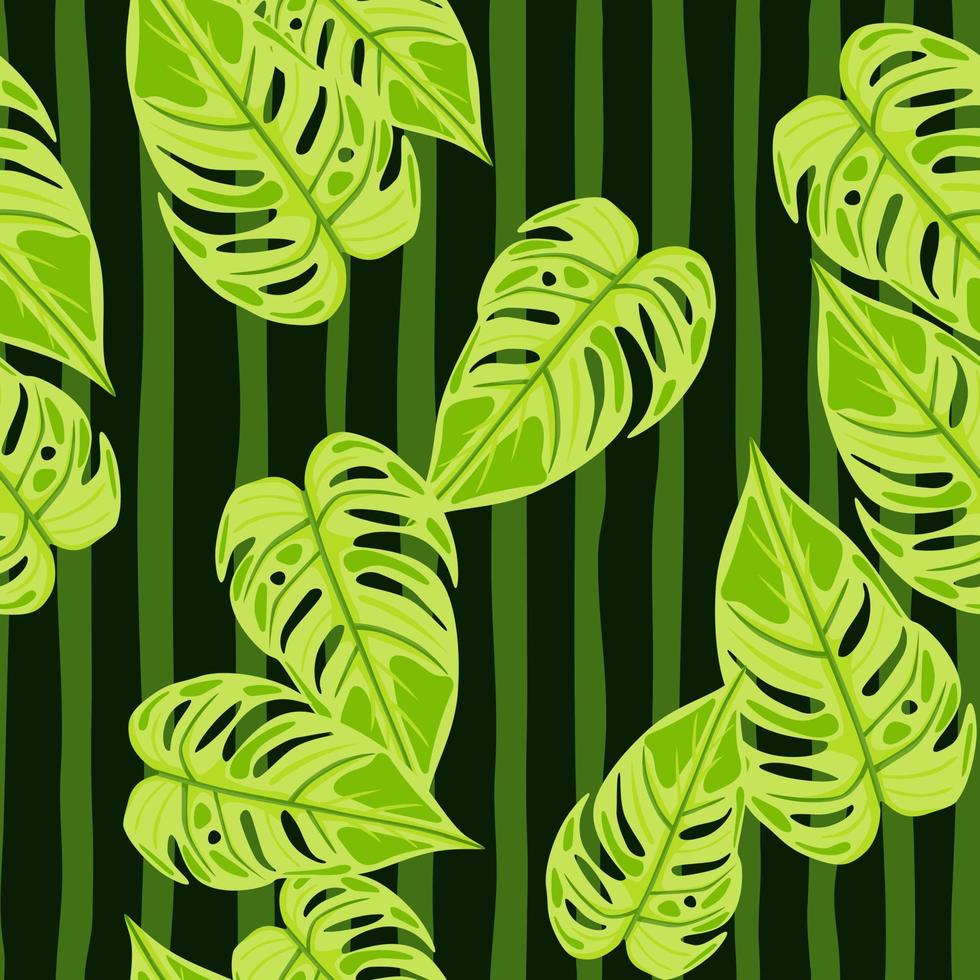 oerwoud blad naadloos behang. decoratief tropisch palm bladeren naadloos patroon. exotisch botanisch textuur. bloemen achtergrond. vector