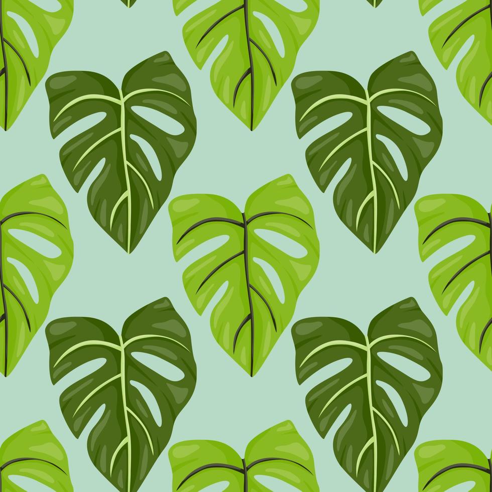 botanisch blad behang. tropisch patroon, palm bladeren bloemen achtergrond. abstract exotisch fabriek naadloos patroon. vector