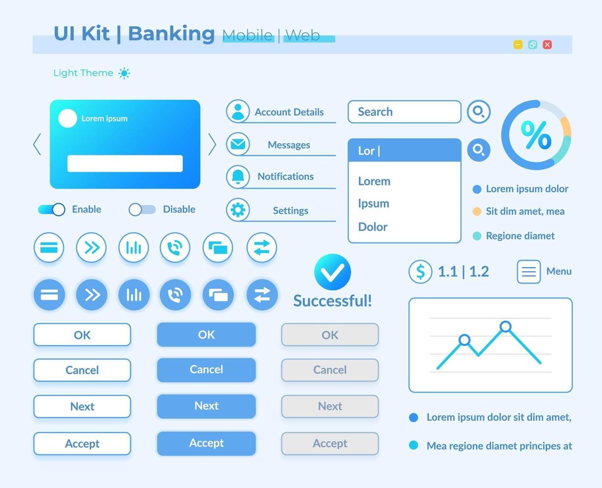 online bankieren infographics ui-elementen kit vector