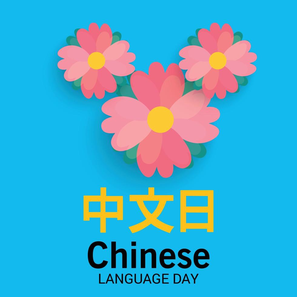 vector illustratie van een achtergrond voor Chinese taal dag .