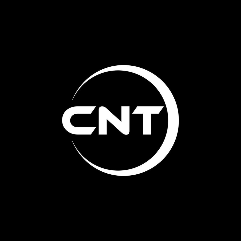 cnt brief logo ontwerp in illustratie. vector logo, schoonschrift ontwerpen voor logo, poster, uitnodiging, enz.