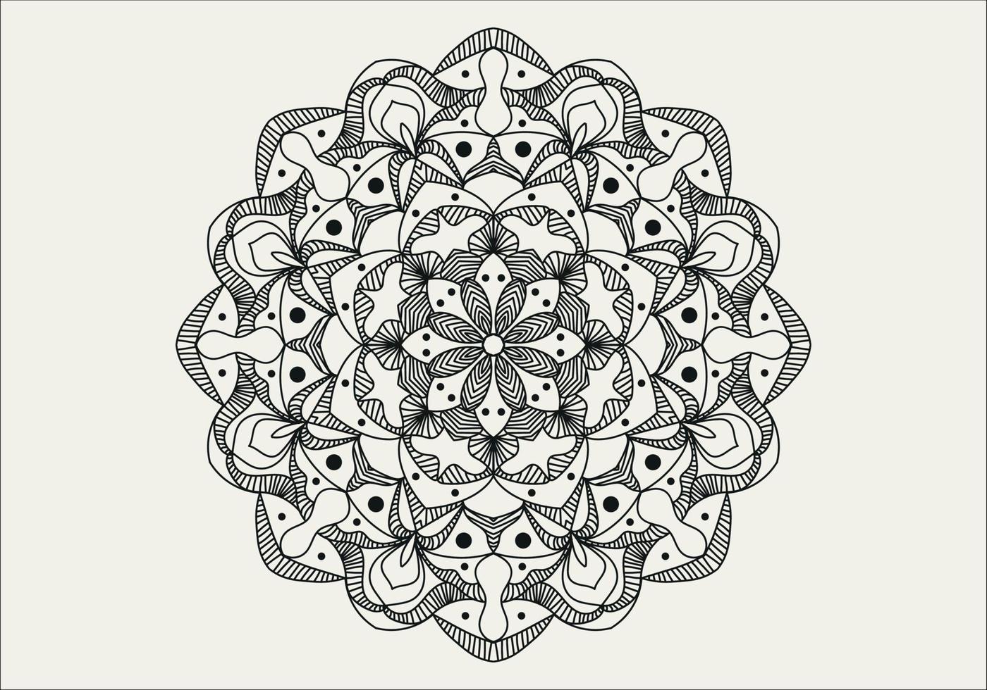 circulaire patroon in het formulier van mandala met bloem voor henna, mehndi, tatoeëren, decoratie. decoratief ornament in etnisch oosters stijl. schets tekening hand- trek vector illustratie.