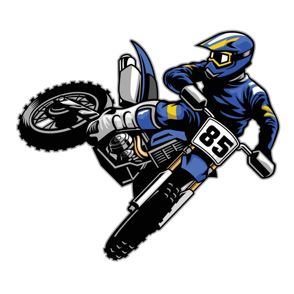 staart zweepslagen motorcross vector