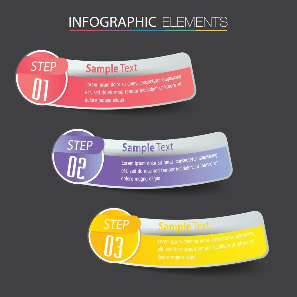 moderne tekstvaksjabloon, banner infographics vector