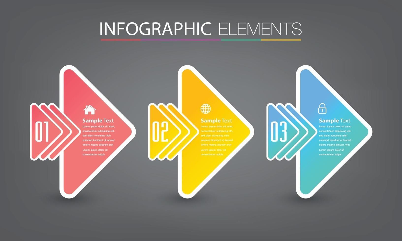 moderne tekstvaksjabloon, banner infographics vector