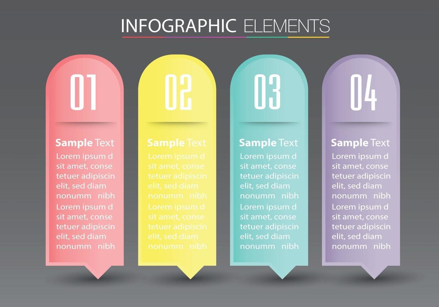 moderne tekstvaksjabloon, banner infographics vector