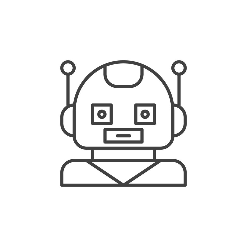grappig Chatbot robot vector concept lineair icoon
