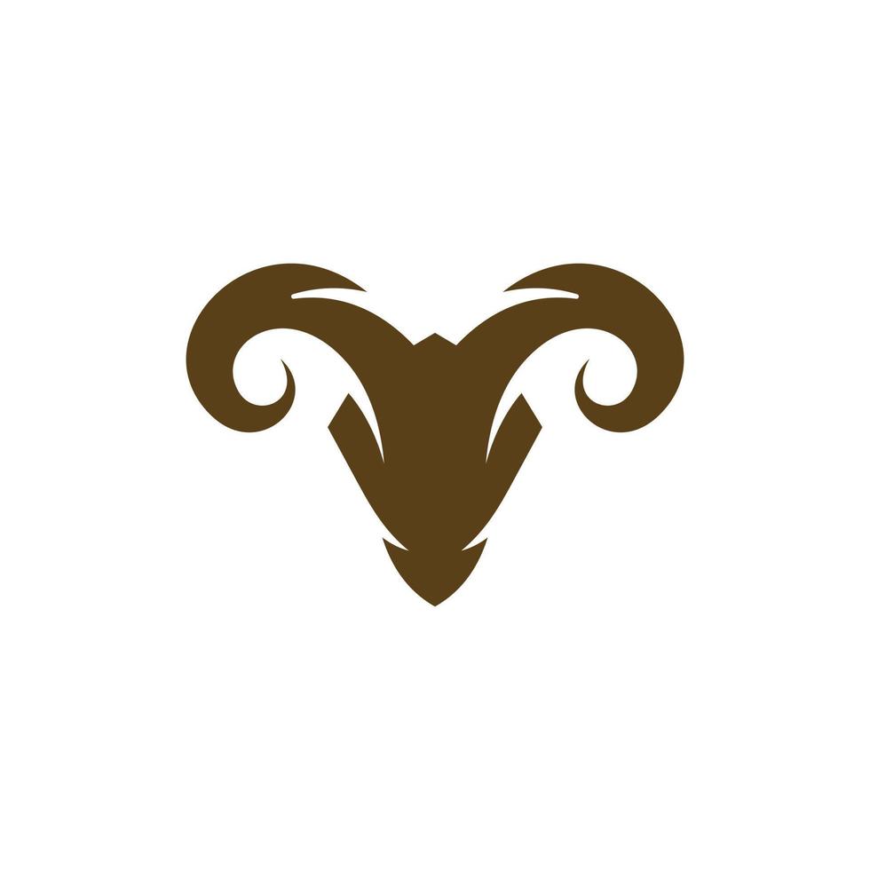 dier RAM hoofd modern gemakkelijk logo ontwerp vector