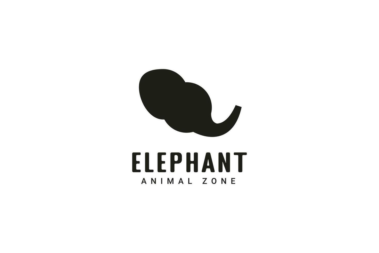 olifant dier zone logo vector icoon illustratie